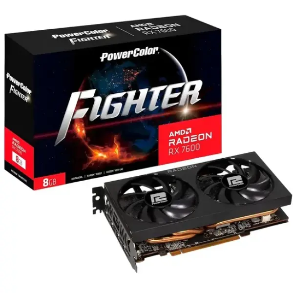 Placa de Vídeo PowerColor Fighter Radeon RX 7600 8GB GDDR6 PCI-Express